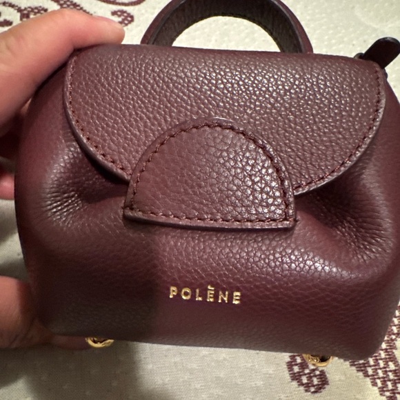 Burgundy Mini Leather Bag - Picture 1 of 8
